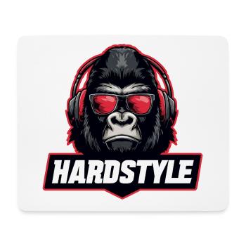 Hardstyle Gorilla – Conception musicale avec casque - Tapis de souris (format paysage) - blanc - Devant