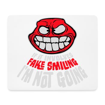 S’il s’agit d’un faux sourire, je ne vais pas le dire - Tapis de souris (format paysage) - blanc - Devant