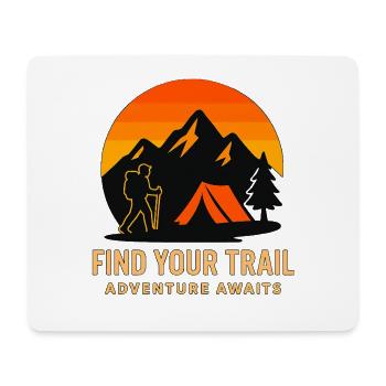 Finden Sie Ihren Weg – Sunset Mountain Wanderung - Mousepad (Querformat) - Weiß - Vorne