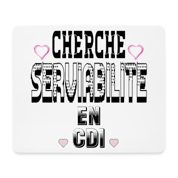 Cherche Serviabilité en CDI - Tapis de souris (format paysage) - blanc - Devant