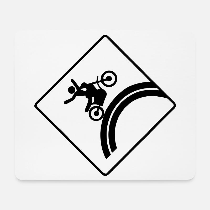 Airborne Rider Kurve voraus - Mousepad (Querformat) - Weiß