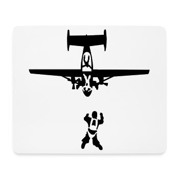parachutisme - Tapis de souris (format paysage) - blanc - Devant