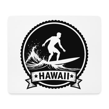 Hawaii Surf Wave Badge - Mouse Pad (horizontal) - white - Front