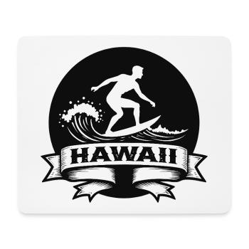Surfer Hawaii Wellenbanner - Mousepad (Querformat) - Weiß - Vorne