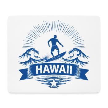 Hawaii Surfer Surfer on Pacific Wave - Mouse Pad (horizontal) - white - Front