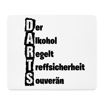 Fléchettes, fléchettes, règles de l’alcool - Tapis de souris (format paysage) - blanc - Devant