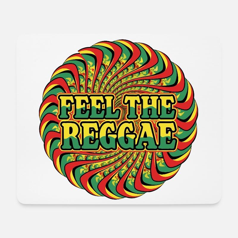 Feel the Reggae Psychedelic Kreis - Mousepad (Querformat) - Weiß