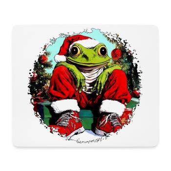 Frogs Christmas - Mouse Pad (horizontal) - white - Front