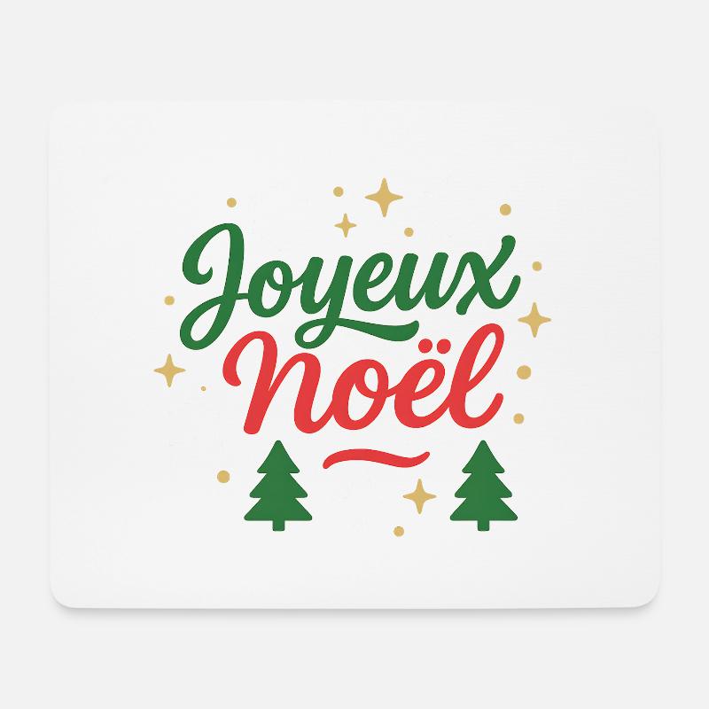 Frohe Weihnachten Design-Tippfehlertext Grün Rot - Mousepad (Querformat) - Weiß