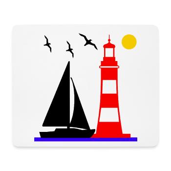 Voile - Tapis de souris (format paysage) - blanc - Devant