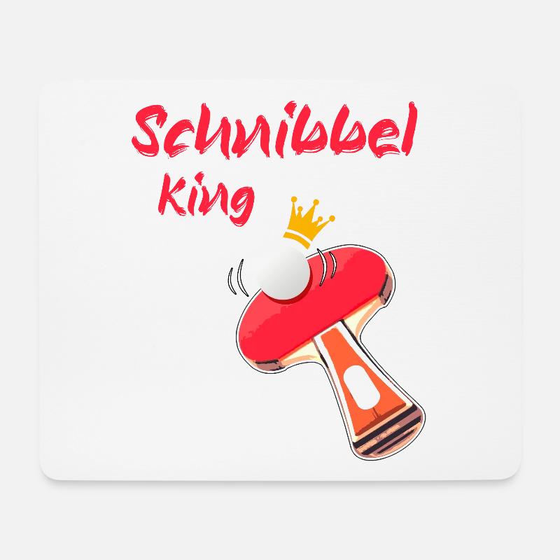 Tischtennis - Mousepad (Querformat) - Weiß