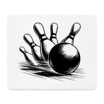 Boule de bowling magique en route pour la victoire - Tapis de souris (format paysage) - blanc - Devant