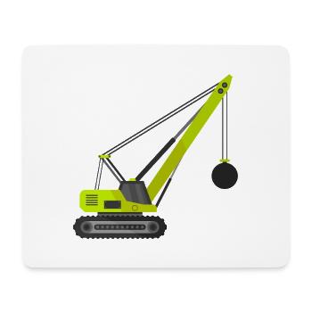 Kran für Abrissbirne - Mousepad (Querformat) - Weiß - Vorne