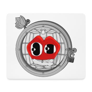 HERZSCHLAG 1 - Mousepad (Querformat) - Weiß - Vorne