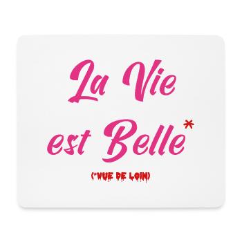DAS LEBEN IST GUT! (Blick aus der Ferne) - Mousepad (Querformat) - Weiß - Vorne