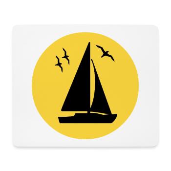 Voile - Tapis de souris (format paysage) - blanc - Devant