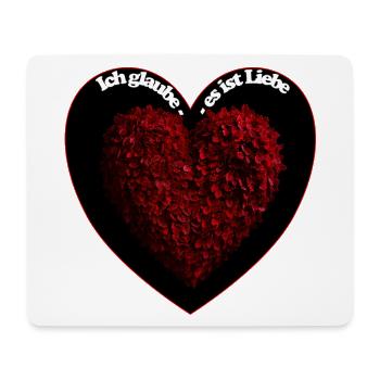 A heart for love made of foliage - Mouse Pad (horizontal) - white - Front