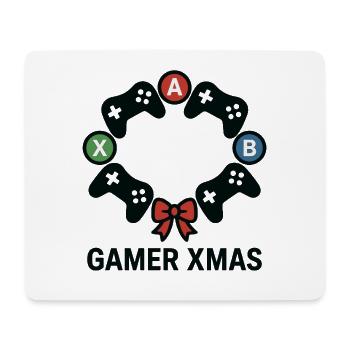Gamer Xmas Controller Kranz - Mousepad (Querformat) - Weiß - Vorne