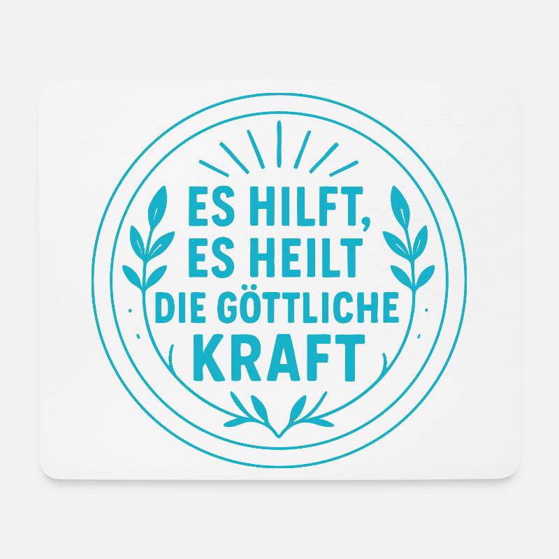Es hilft, es heilt die göttliche Kraft - Mousepad (Querformat) - Weiß