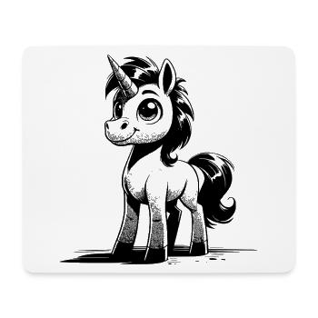 Magical cute unicorn that smiles at you - Mouse Pad (horizontal) - white - Front