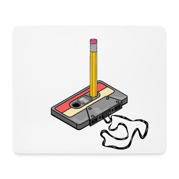 Nostalgia Retro Kassettenband Bleistift 2000 Vibes - Mousepad (Querformat) - Weiß - Vorne