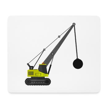 Kran für Abrissbirne - Mousepad (Querformat) - Weiß - Vorne