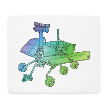 Aventure spatiale sur le rover martienne sur la planète rouge - Tapis de souris (format paysage) - blanc - Devant