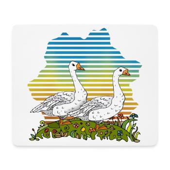 Geese - Mouse Pad (horizontal) - white - Front