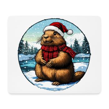 Marmots Christmas - Mouse Pad (horizontal) - white - Front