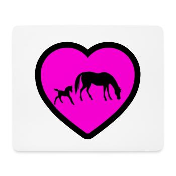horses - Mouse Pad (horizontal) - white - Front