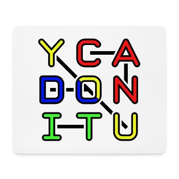Motivation « Vous pouvez le faire » en couleur - Tapis de souris (format paysage) - blanc - Devant