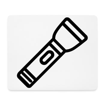 lampe torche - Tapis de souris (format paysage) - blanc - Devant