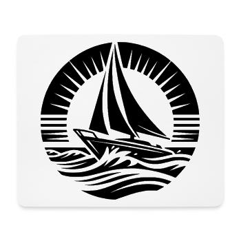 Aventure de rêve en voile en cercle - Tapis de souris (format paysage) - blanc - Devant