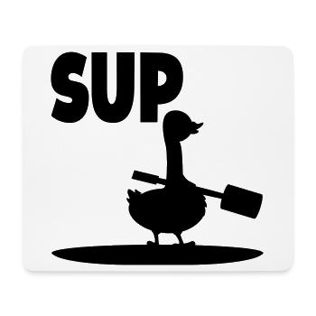SUP Gans Wassersport Paddeln - Mousepad (Querformat) - Weiß - Vorne