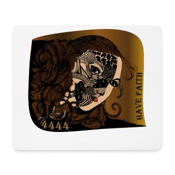 Mask of Faith Zentangle - Mouse Pad (horizontal) - white - Front