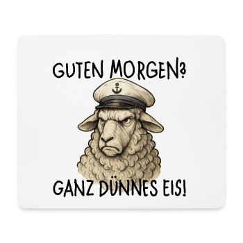 Capitaine des moutons Bonjour - Tapis de souris (format paysage) - blanc - Devant