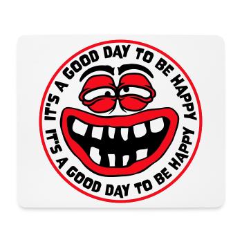 Bonjour sois heureux Motivation positive Dire bonheur - Tapis de souris (format paysage) - blanc - Devant