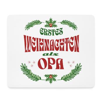 Premier Noël en tant que grand-père – Noël vintage - Tapis de souris (format paysage) - blanc - Devant