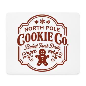 Nordpol Cookie Co Logo mit Lebkuchen - Mousepad (Querformat) - Weiß - Vorne