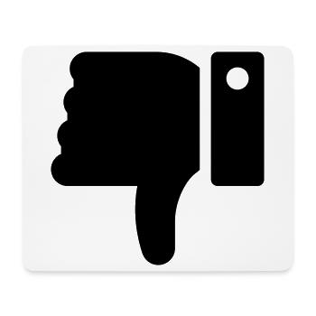 Dislike Hand, Hater Symbol, Thumbs Down - Mouse Pad (horizontal) - white - Front