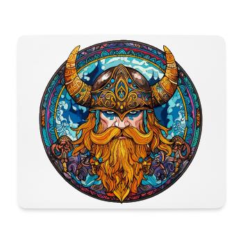 Roi viking en couleur indigo - Tapis de souris (format paysage) - blanc - Devant