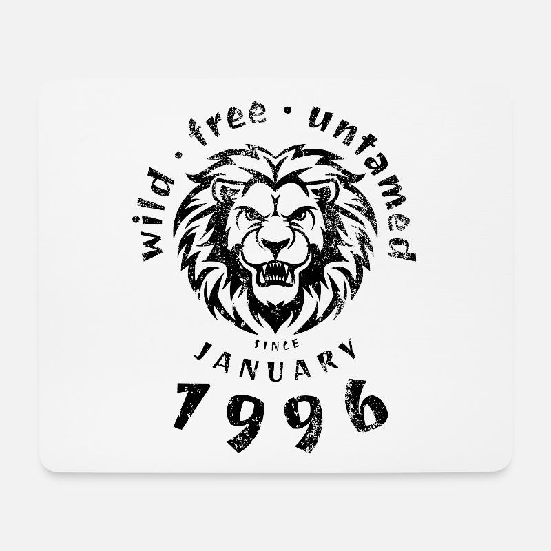30. Geburtstag Wild, free & untamed since 01/1996 - Mousepad (Querformat) - Weiß
