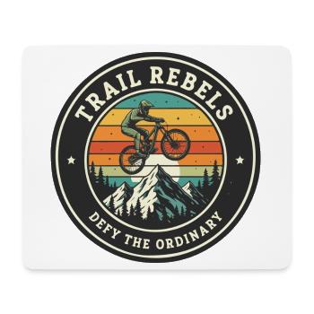 Trail Rebels Mountain Biker Retro - Mouse Pad (horizontal) - white - Front