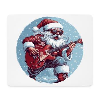 Weihnachtsmann Gitarre - Mousepad (Querformat) - Weiß - Vorne
