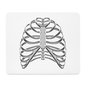 Chrome Ribcage / Skeleton Ribs - Mouse Pad (horizontal) - white - Front