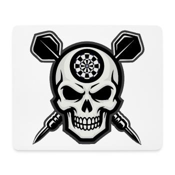 Dart Skull Pub Style - Mouse Pad (horizontal) - white - Front