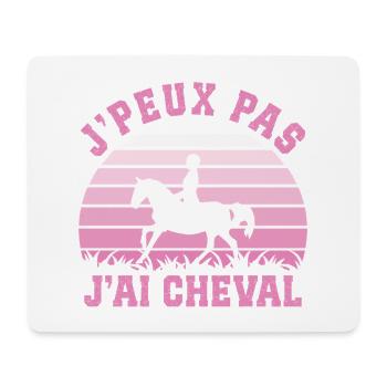 I Can't I Have Horse Riding Gift - Mouse Pad (horizontal) - white - Front