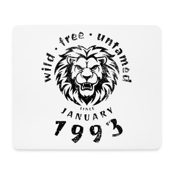 33. Anniversaire Sauvage, libre et indompté depuis 01/1993 - Tapis de souris (format paysage) - blanc - Devant