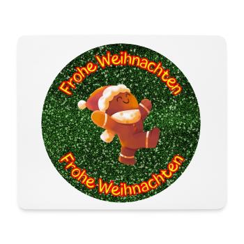 Lebkuchenmann wünscht Frohe Weihnachten  - Mousepad (Querformat) - Weiß - Vorne