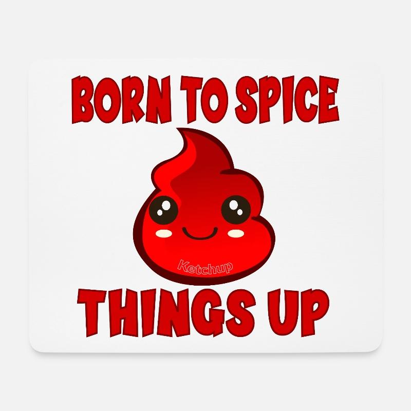 Ketchup Condiments - Mouse Pad (horizontal) - white